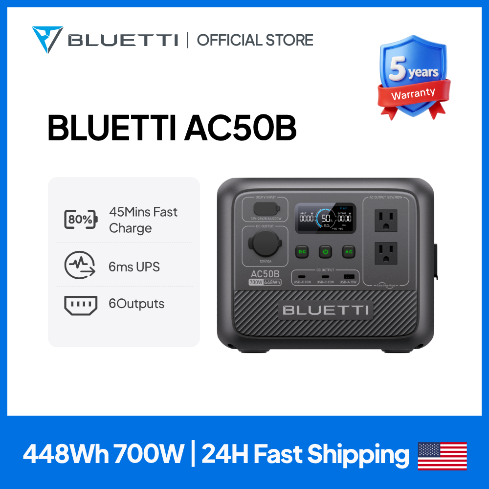 BLUETTI AC50B Portable Power S - đánh giá và giá Solar Emergency Charger