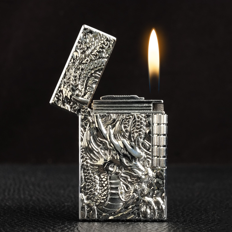 Dragon Gas Lighter Grinding Je - đánh giá và giá Fire Starting Kit