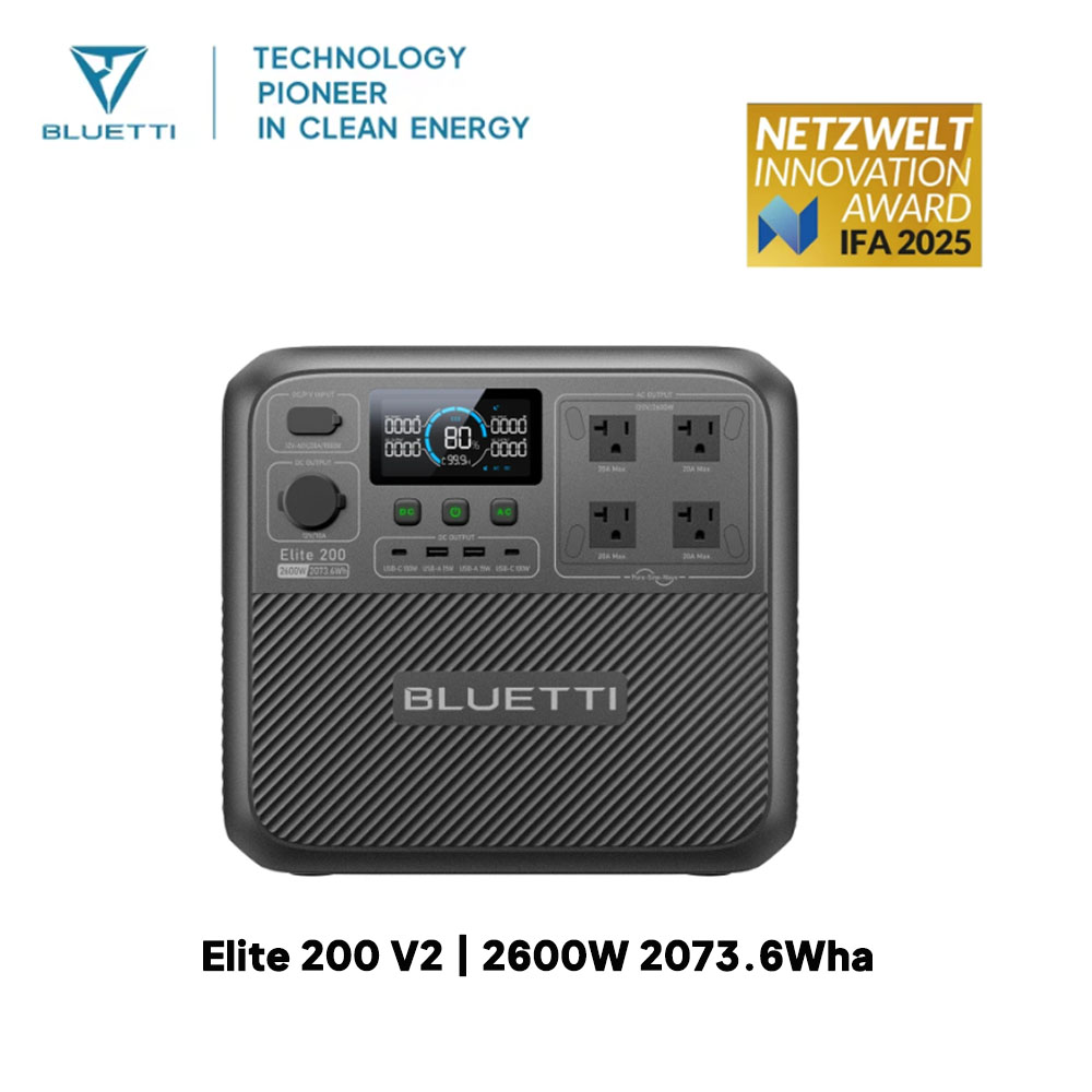 【Renew】BLUETTI Elite 200 V2 Po - đánh giá và giá Solar Emergency Charger