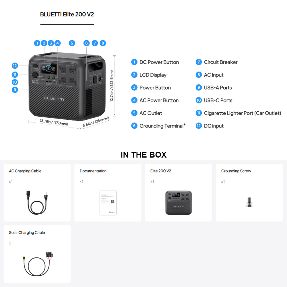 【Renew】BLUETTI Elite 200 V2 Po - đánh giá và giá Solar Emergency Charger