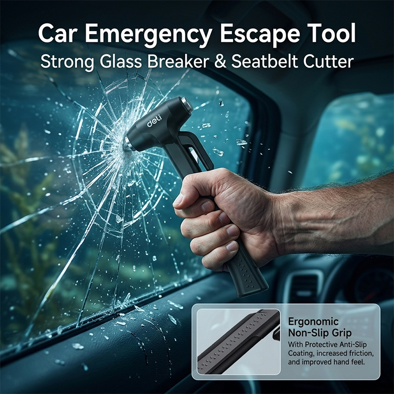 DELI Portable Car Safety Hamme - đánh giá và giá Rescue Rope Throw