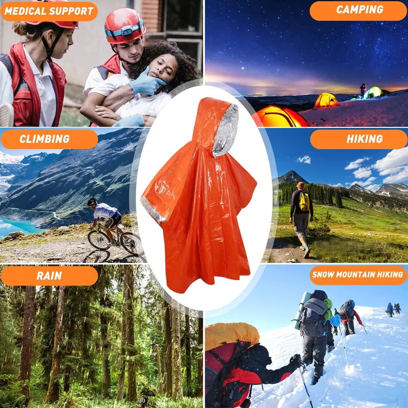 Emergency Survival Rain Poncho - đánh giá và giá Survival Blanket Reflective